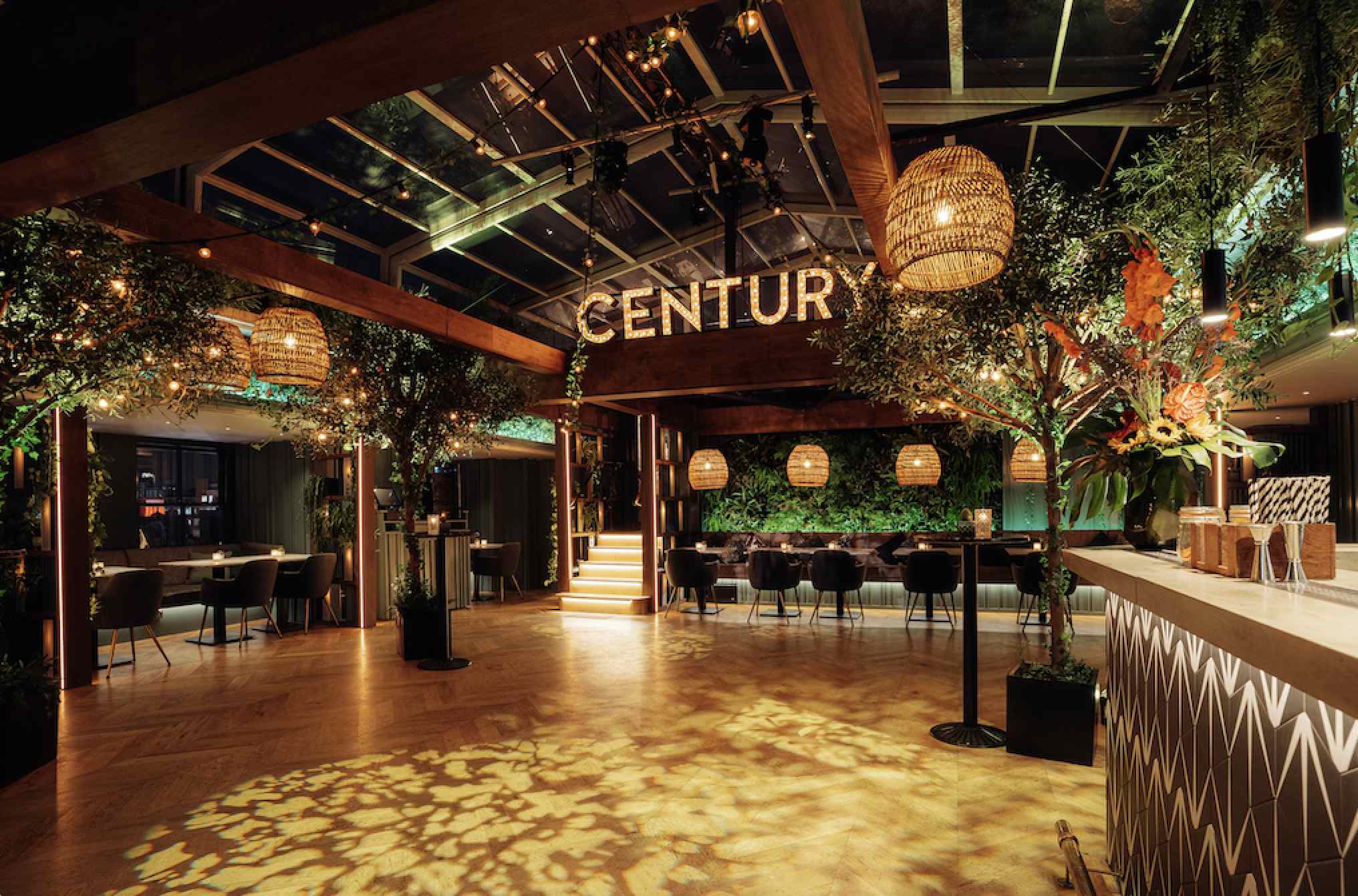 Roof Terrace (with retractable glass roof) & Green Room , Century Club
